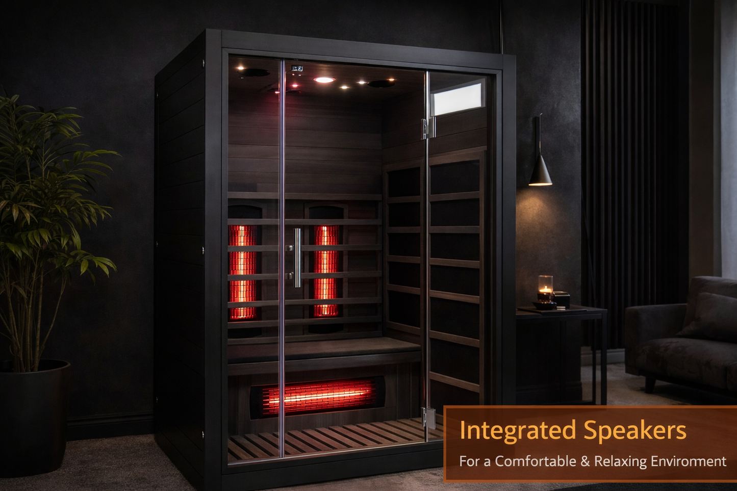 Premium 2-Person Indoor Infrared Sauna with Red Light Therapy