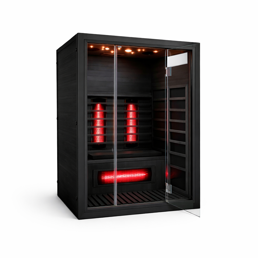 WarriorSun Premium 2-Person Indoor Infrared Sauna with Red Light Therapy