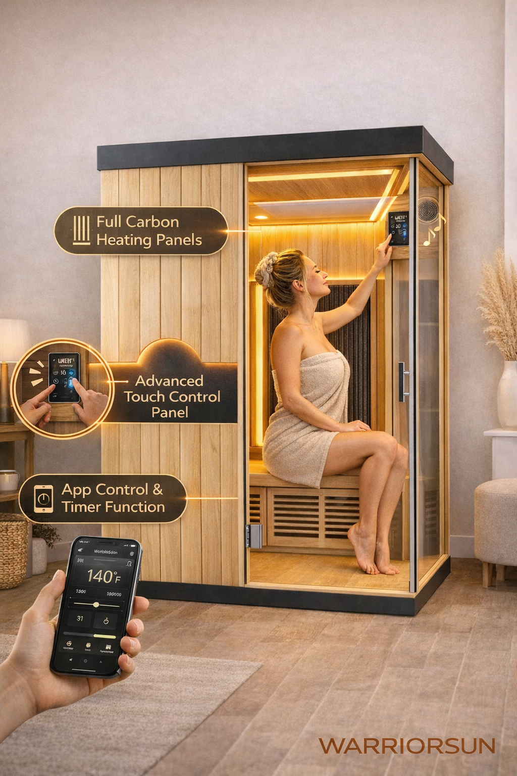 Premium Smart Infrared Sauna with App Control System