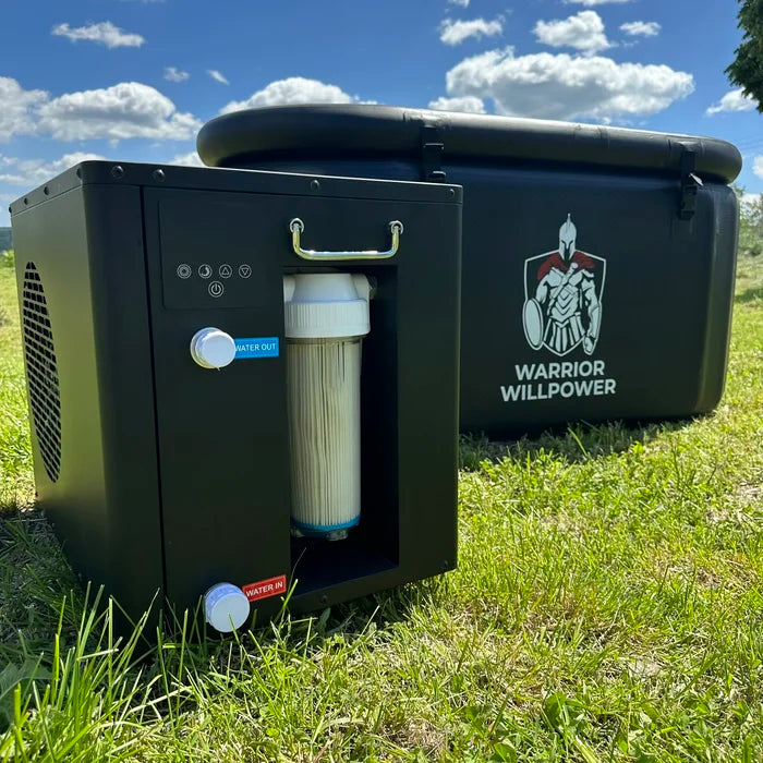 Warrior Max 1 HP WiFi Water Chiller/Heater + XL Ice Bath Tub